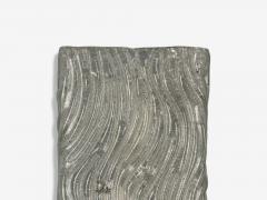 Swedish Modern Textured Glass Nickel Wall Lights Sweden 1970s - 4313047
