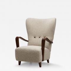 Swedish Modern Upholstered Lounge Chair Sweden 1940s - 3064594