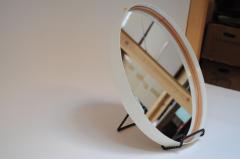 Swedish Modern White Bentwood Mirror with Leather Hanging Strap by Glas M ster - 3452555