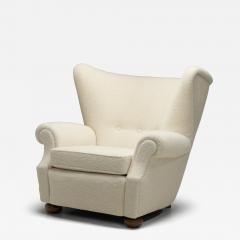 Swedish Modern Wing Back Armchair Sweden ca 1940s - 4305710