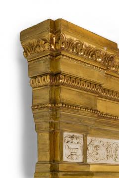 Swedish Neo Classic Monumental Cream Painted and Parcel Gilt Wall Mirror - 4172689
