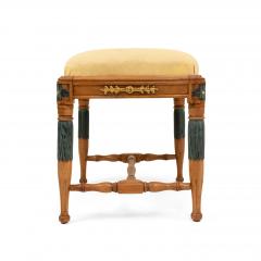 Swedish Neoclassic Birch and Silk Stools - 4652364
