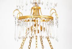 Swedish Neoclassic Gilt Bronze Crystal 8 Arm Chandelier - 3246289