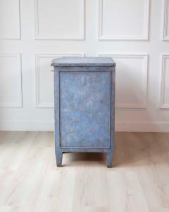 Swedish Neoclassical Blue Painted Chest of Drawers c 1900 1910 - 4571695