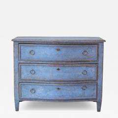 Swedish Neoclassical Blue Painted Chest of Drawers c 1900 1910 - 4574149
