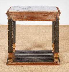 Swedish Neoclassical Marble Top Console Table - 4217987