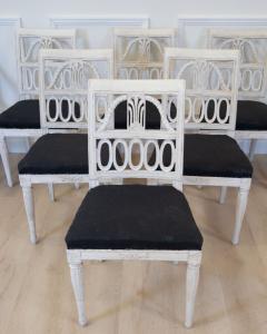Swedish Neoclassical Painted Dining Chairs Set of Eight circa 1900 - 4791353