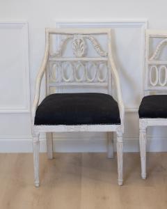 Swedish Neoclassical Painted Dining Chairs Set of Eight circa 1900 - 4791356