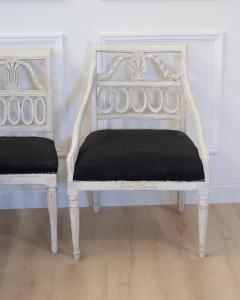 Swedish Neoclassical Painted Dining Chairs Set of Eight circa 1900 - 4791358