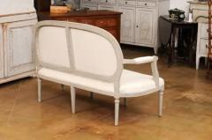 Swedish Neoclassical Period 1780s Painted Sofa with Carved Guilloche Frieze - 3555813