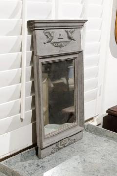 Swedish Neoclassical Style 19th Century Mirror with Doves Perched on an Urn - 3461725