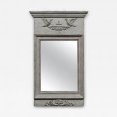 Swedish Neoclassical Style 19th Century Mirror with Doves Perched on an Urn - 3467396