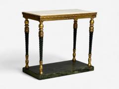 Swedish Neoclassical Style Giltwood Marble Console Tables Sweden 20th c  - 4116747