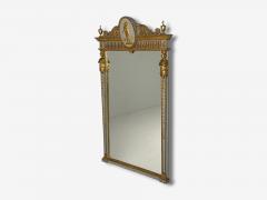 Swedish Paint Decorated Parcel Gilt Large Wall Mirror France 19th c  - 4121857