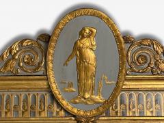 Swedish Paint Decorated Parcel Gilt Large Wall Mirror France 19th c  - 4121862