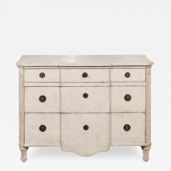 Swedish Painted Breakfront Three Drawer Commode with Dentil Molding circa 1880 - 3431947