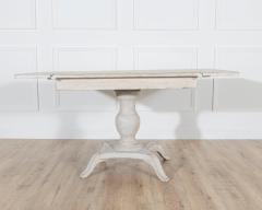 Swedish Painted Pedestal Drop Leaf Table circa 1880 - 4353512