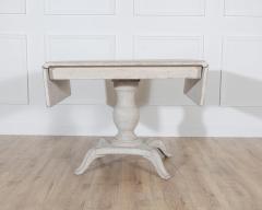 Swedish Painted Pedestal Drop Leaf Table circa 1880 - 4353521
