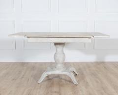 Swedish Painted Pedestal Drop Leaf Table circa 1880 - 4353536
