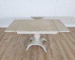 Swedish Painted Pedestal Drop Leaf Table circa 1880 - 4353551