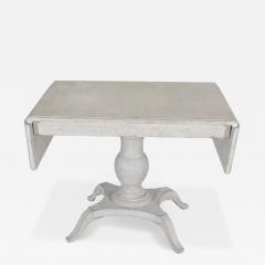 Swedish Painted Pedestal Drop Leaf Table circa 1880 - 4355115