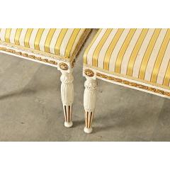 Swedish Pair of Louis XVI Style Stools Late 19th Century - 4488740