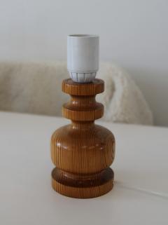 Swedish Petite Pine Table Lamp 1970s - 4812930