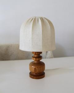 Swedish Petite Pine Table Lamp 1970s - 4812932