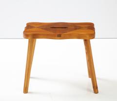 Swedish Pine Parquetry Stool Ca 1960s - 2587745