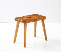 Swedish Pine Parquetry Stool Ca 1960s - 2587746