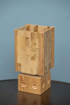 Swedish Pine Rotating Table Lamp 1960s - 4496557