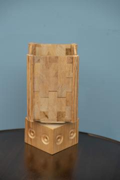 Swedish Pine Rotating Table Lamp 1960s - 4496560