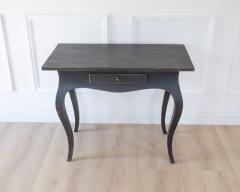 Swedish Rococo Black Painted Side Table Mid 18th Century - 4812465