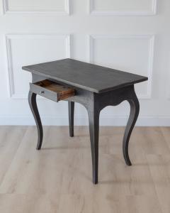 Swedish Rococo Black Painted Side Table Mid 18th Century - 4812468