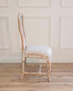 Swedish Rococo Chair from Stockholm with Scraped Original Paint Circa 1760 - 4437742