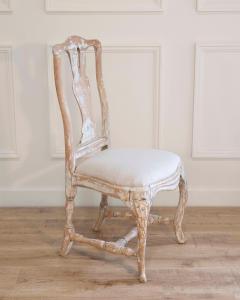 Swedish Rococo Chair from Stockholm with Scraped Original Paint Circa 1760 - 4437750
