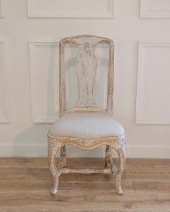 Swedish Rococo Chair from Stockholm with Scraped Original Paint Circa 1760 - 4437863