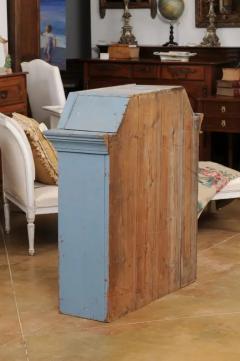 Swedish Rococo Style 19th Century Grey Painted Wall Cabinet with Distressing - 3521701