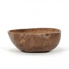 Swedish Round Yellow Ocher Painted Primitive Dug Out Root Bowl - 3315485
