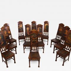 Swedish Set 12 Art Nouveau Dining Chairs - 2592416
