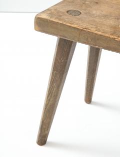 Swedish Solid Pine Stool Ca 1940s - 2585275