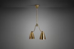 Swedish Two Arm Ceiling Light with Star Decoration Sweden 1940s - 2958741