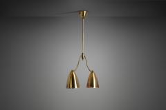 Swedish Two Arm Ceiling Light with Star Decoration Sweden 1940s - 2958742