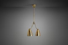 Swedish Two Arm Ceiling Light with Star Decoration Sweden 1940s - 2958743