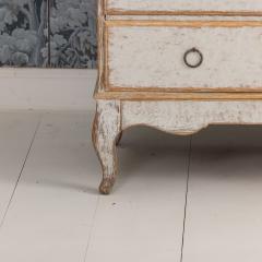 Swedish Two Part Painted Linen Press Cabinet 18th c Rococo Period - 4480335
