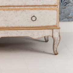 Swedish Two Part Painted Linen Press Cabinet 18th c Rococo Period - 4480336