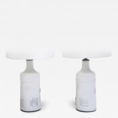 Swedish White Glass Lamps Pukeberg - 1262626