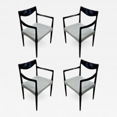 Swedish exceptional design set of 4 arm chairs - 2075753