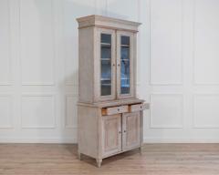 Swedish glass display case in antique white late 19th early 20th century - 4437730