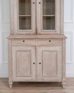 Swedish glass display case in antique white late 19th early 20th century - 4437818